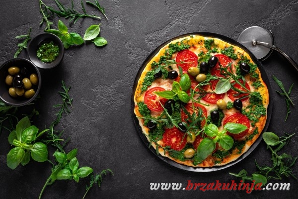 Pesto pizza