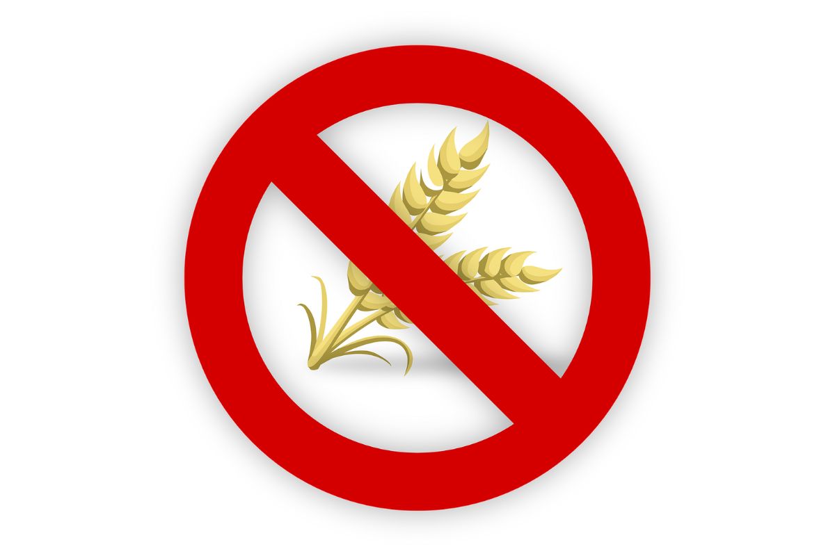 Znak koji pokazuje precrtanu pšenicu.